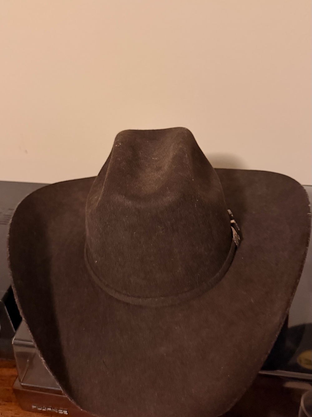 Men's Western Felt Cowboy Hat - Dark Brown
